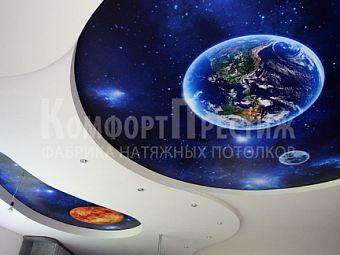натяжной потолок с фотопечатью 18